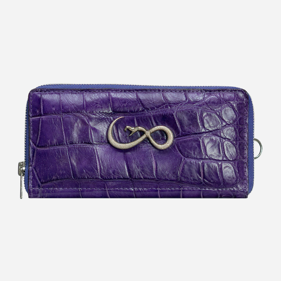 Cartera Larga "The Glam" Billionaire Croc Purple