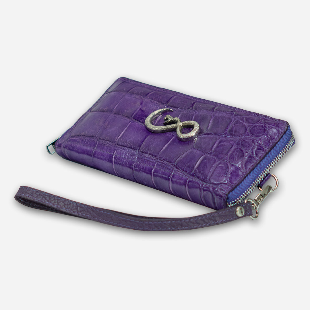 Cartera Larga "The Glam" Billionaire Croc Purple