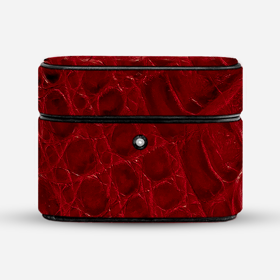 Funda Airpods 4Gen Case - Billionaire Croc Red