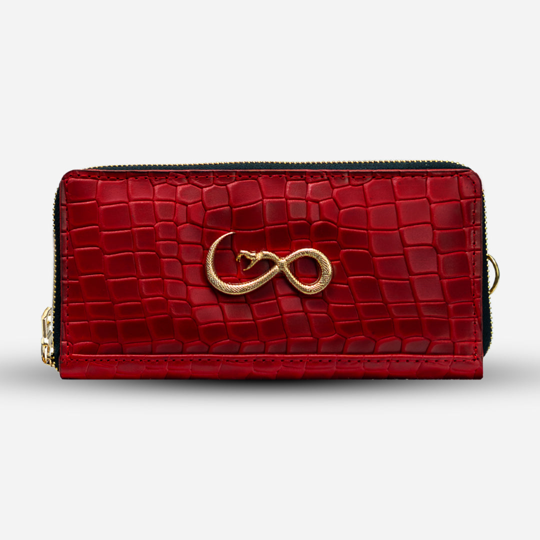 Cartera Larga "The Glam"  Faux Rouge