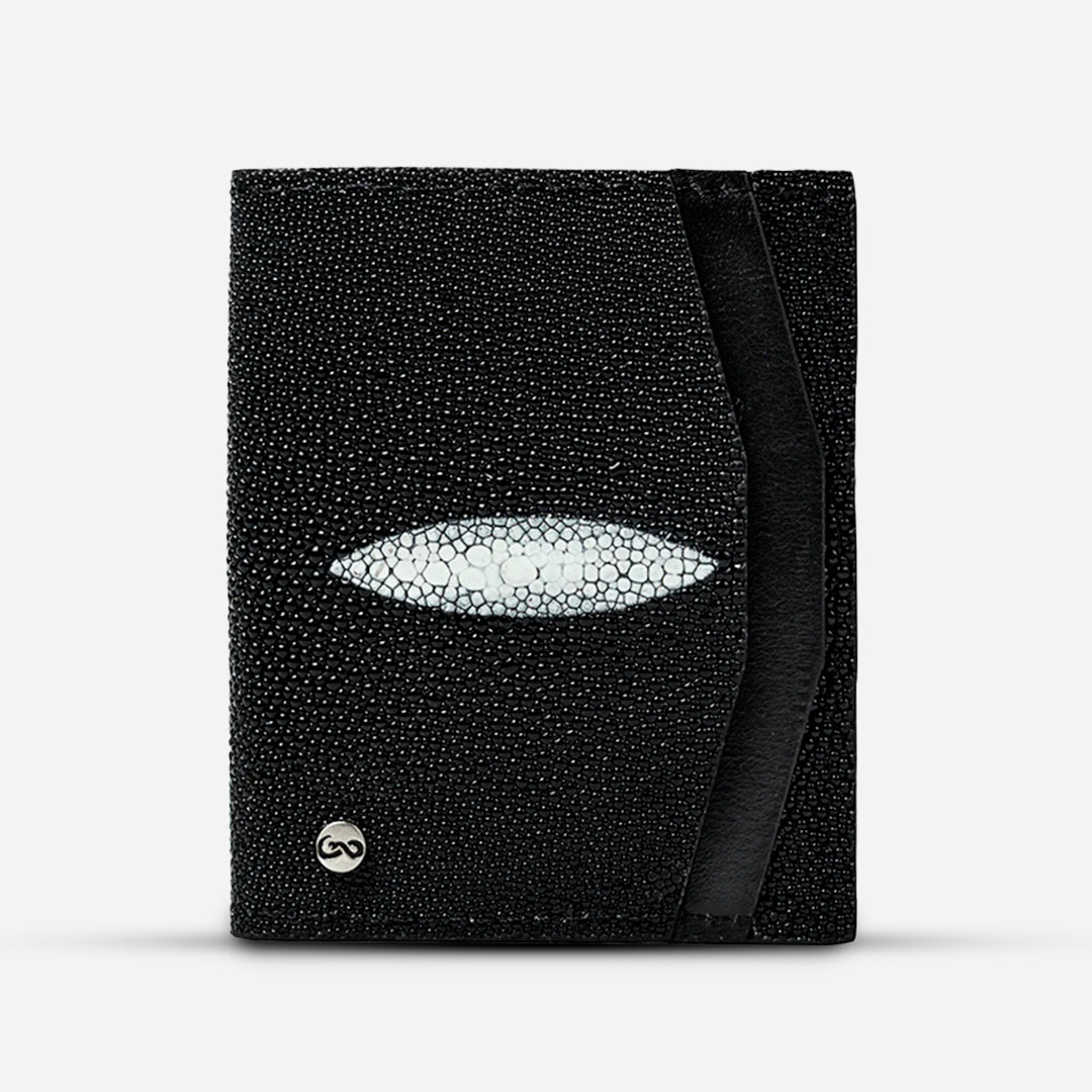 Cartera Compacta "The TIE" Stingray Black