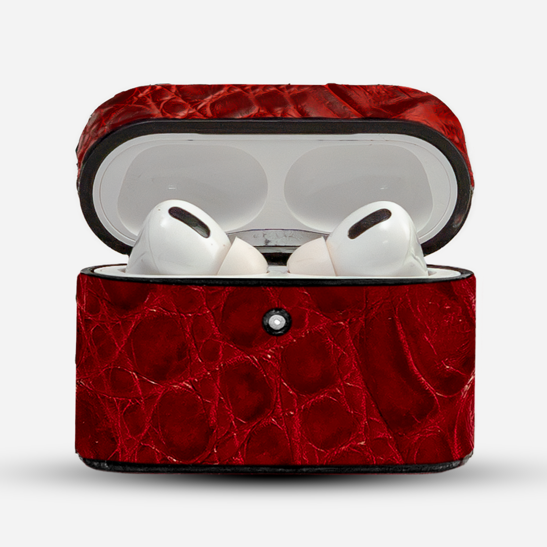 Funda Airpods 4Gen Case - Billionaire Croc Red