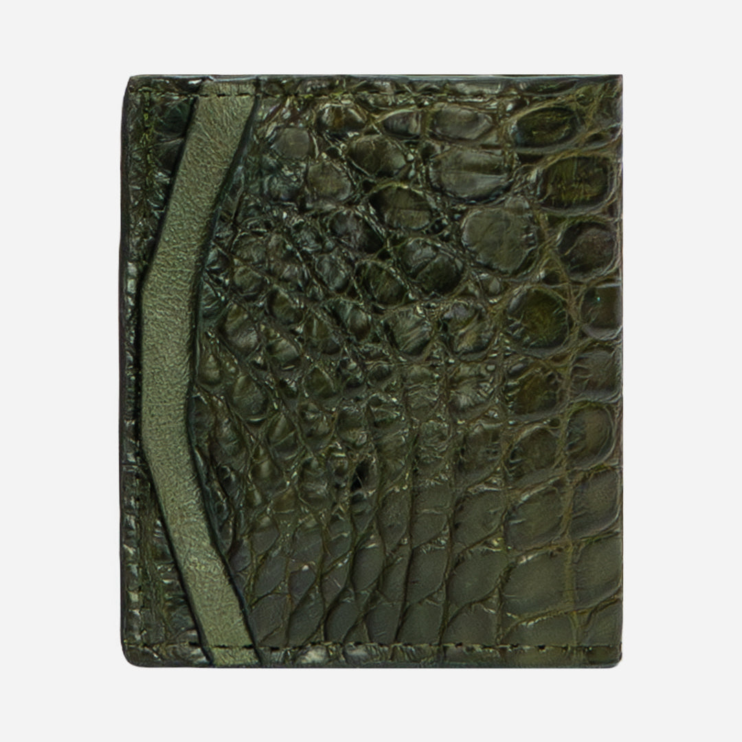 Cartera Compacta "The TIE" Billionaire Croc Olive