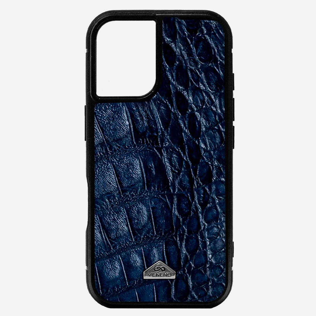 Funda iPhone 16 Plus Billionaire Croc Navy Blue