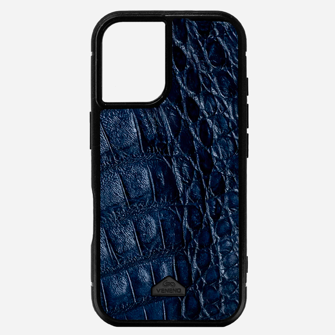 Funda iPhone 16 Plus Billionaire Croc Navy Blue