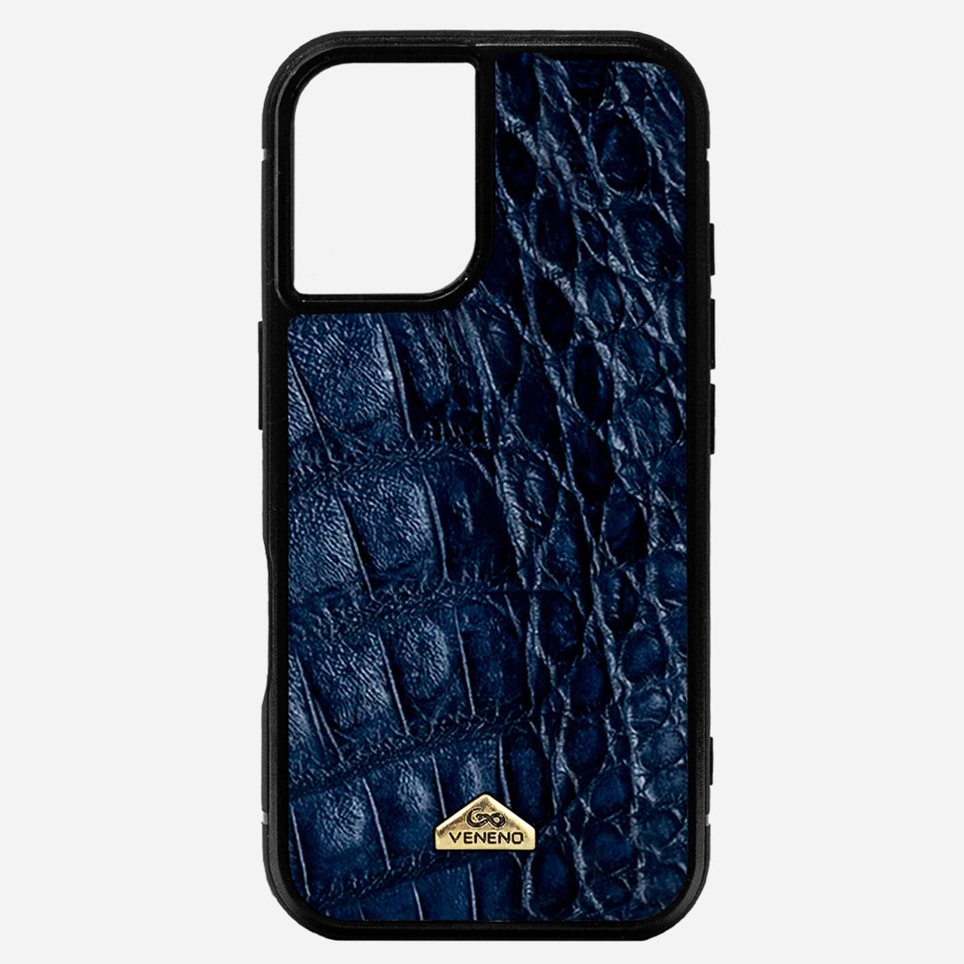 Funda iPhone 16 Plus Billionaire Croc Navy Blue