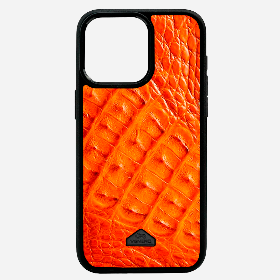 Funda iPhone 16 Pro Max Billionaire Croc Orange Sunset