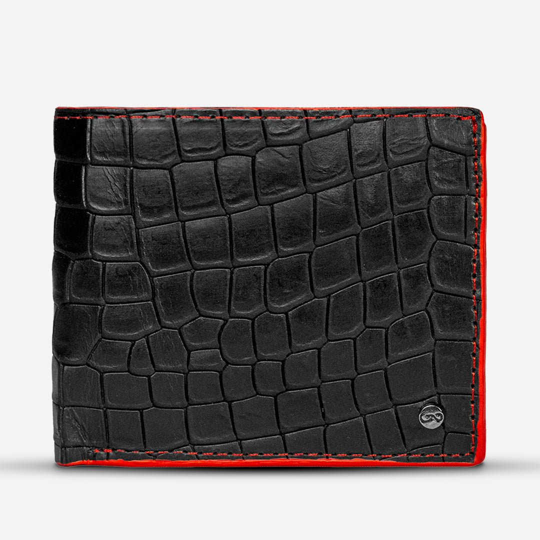 Cartera "The Grid" Faux Crocodile