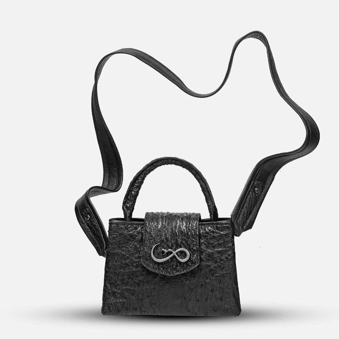 Bolso "Suki" - Ostrich Full Black