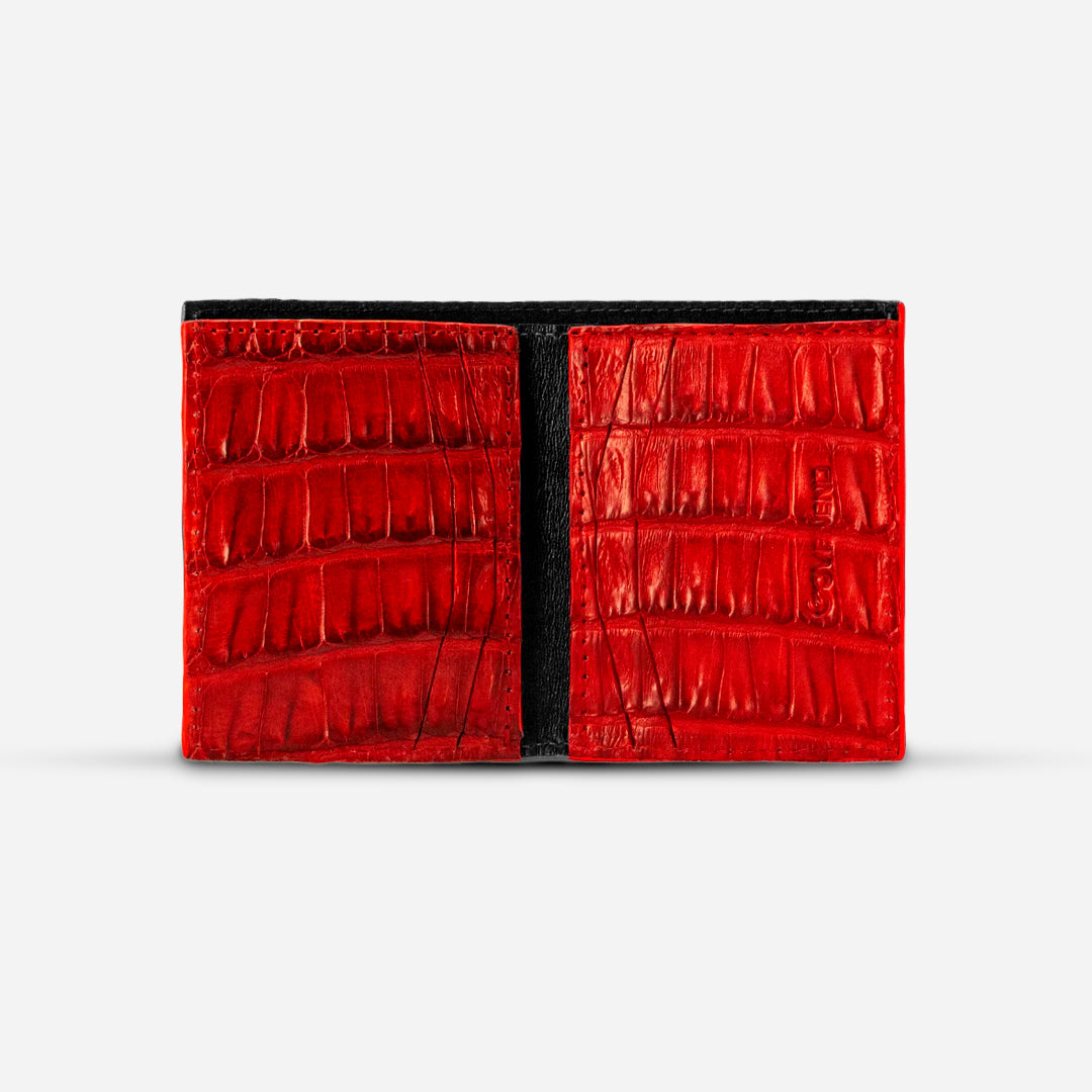 Cartera Compacta "The TIE" Rouge Croc