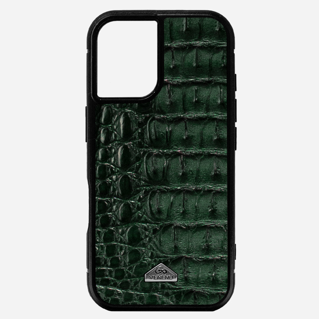 Funda iPhone 16 Plus Billionaire Croc Green