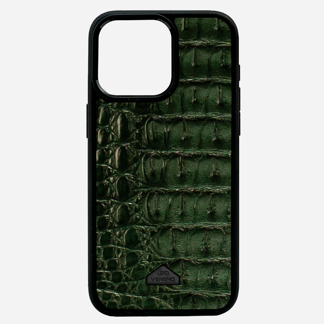 Funda iPhone 16 Pro Billionaire Croc Green