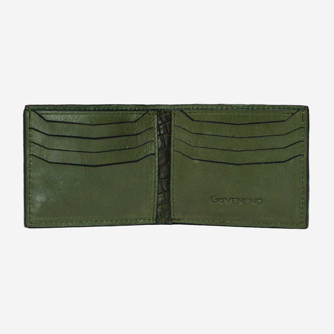 Cartera "The Grid" - Billionaire Croc Olive