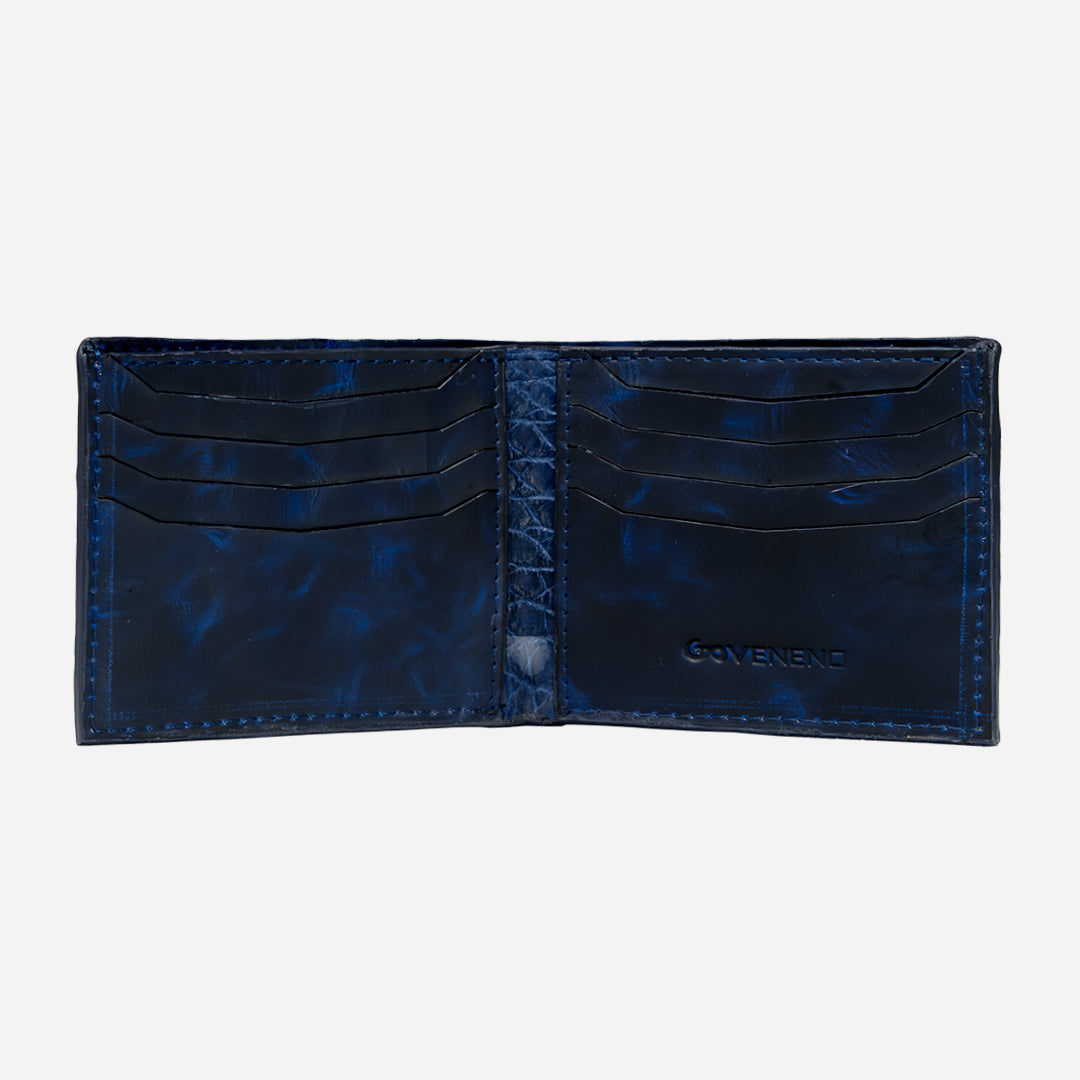 Cartera "The Grid" - Billionaire Croc Blue Moss