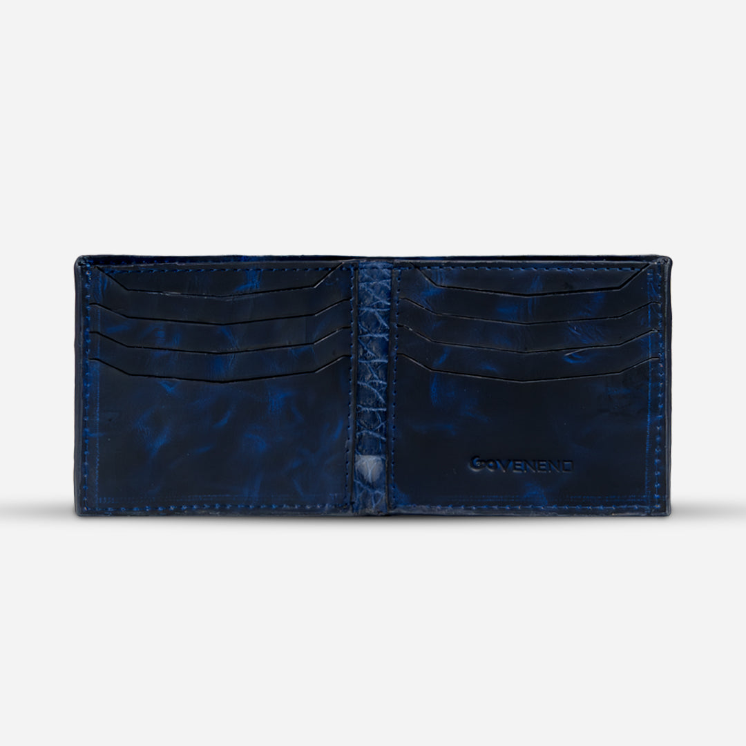 Cartera "The Grid" - Billionaire Croc Blue Moss