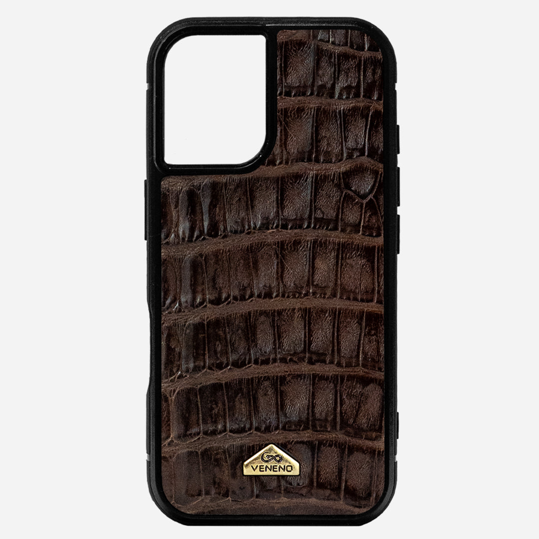 Funda iPhone 16 Billionaire Croc Brown