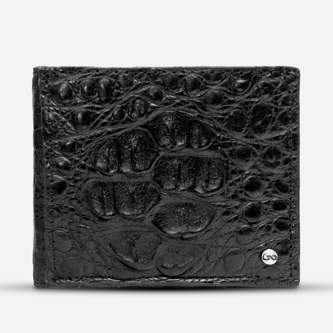 Cartera "The Grid" - Phantom Croc Black