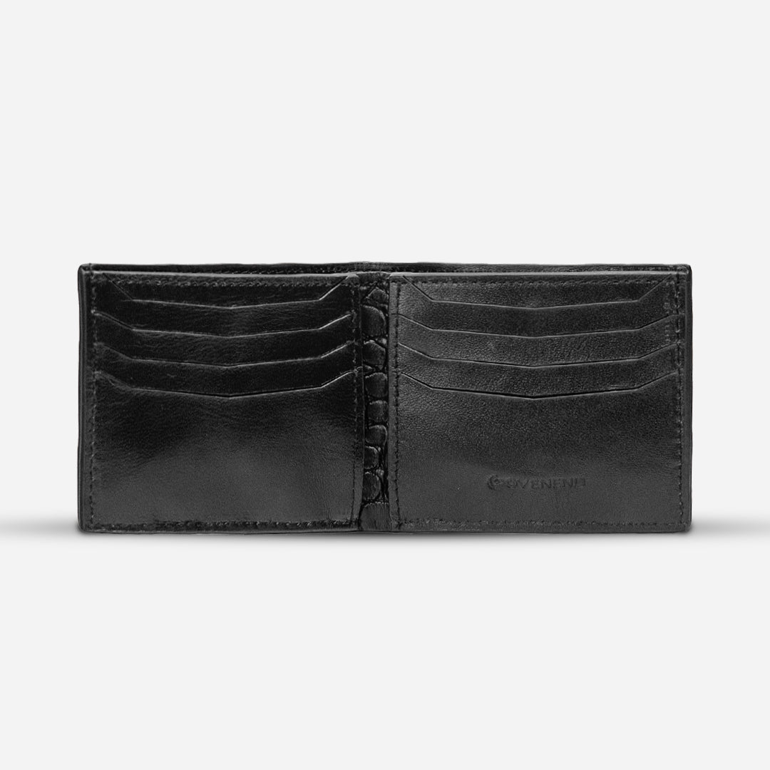 Cartera "The Grid" - Phantom Croc Black