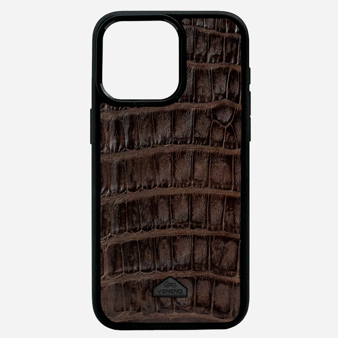 Funda iPhone 14 Pro Max Illuminati Billionaire Croc Brown