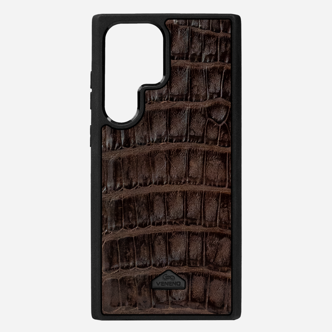 Funda S24 Ultra Illuminati Billionaire Croc Brown