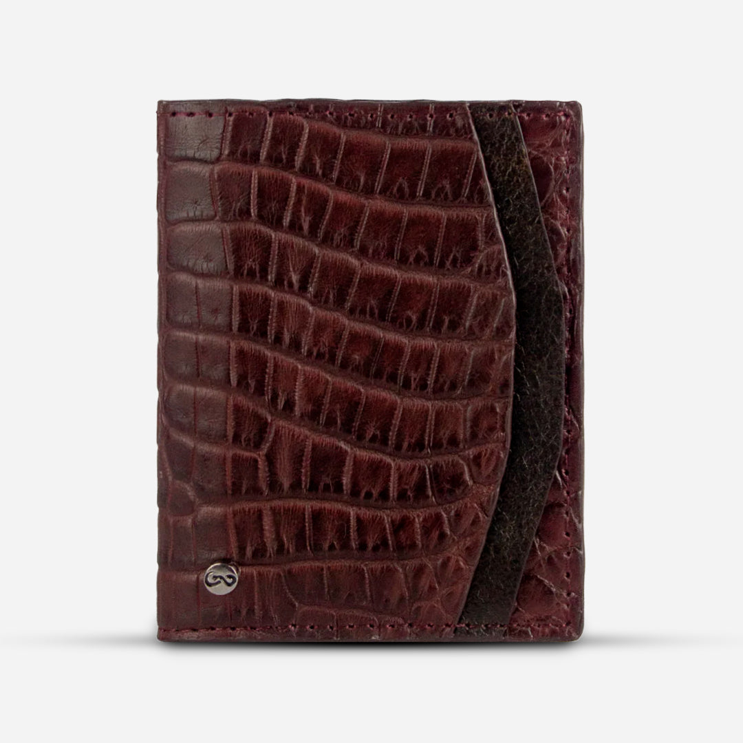 Cartera Compacta "The TIE" Billionaire Croc Wine