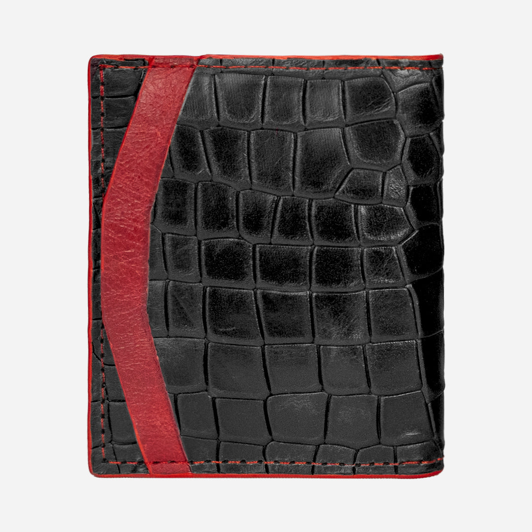 Cartera Compacta "The TIE" Faux Crocodile