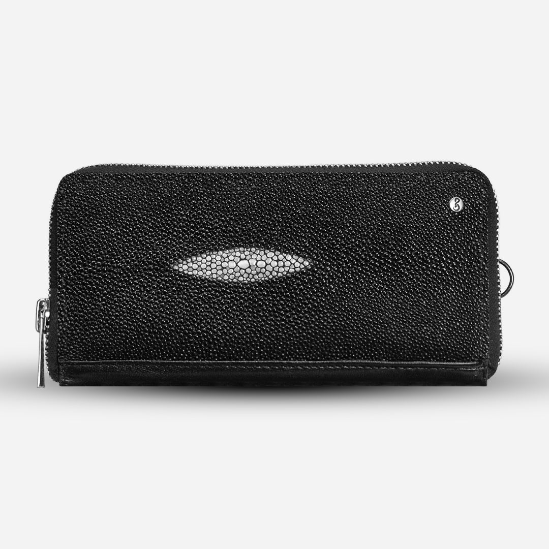 Cartera Larga "The Glam" Stingray Black