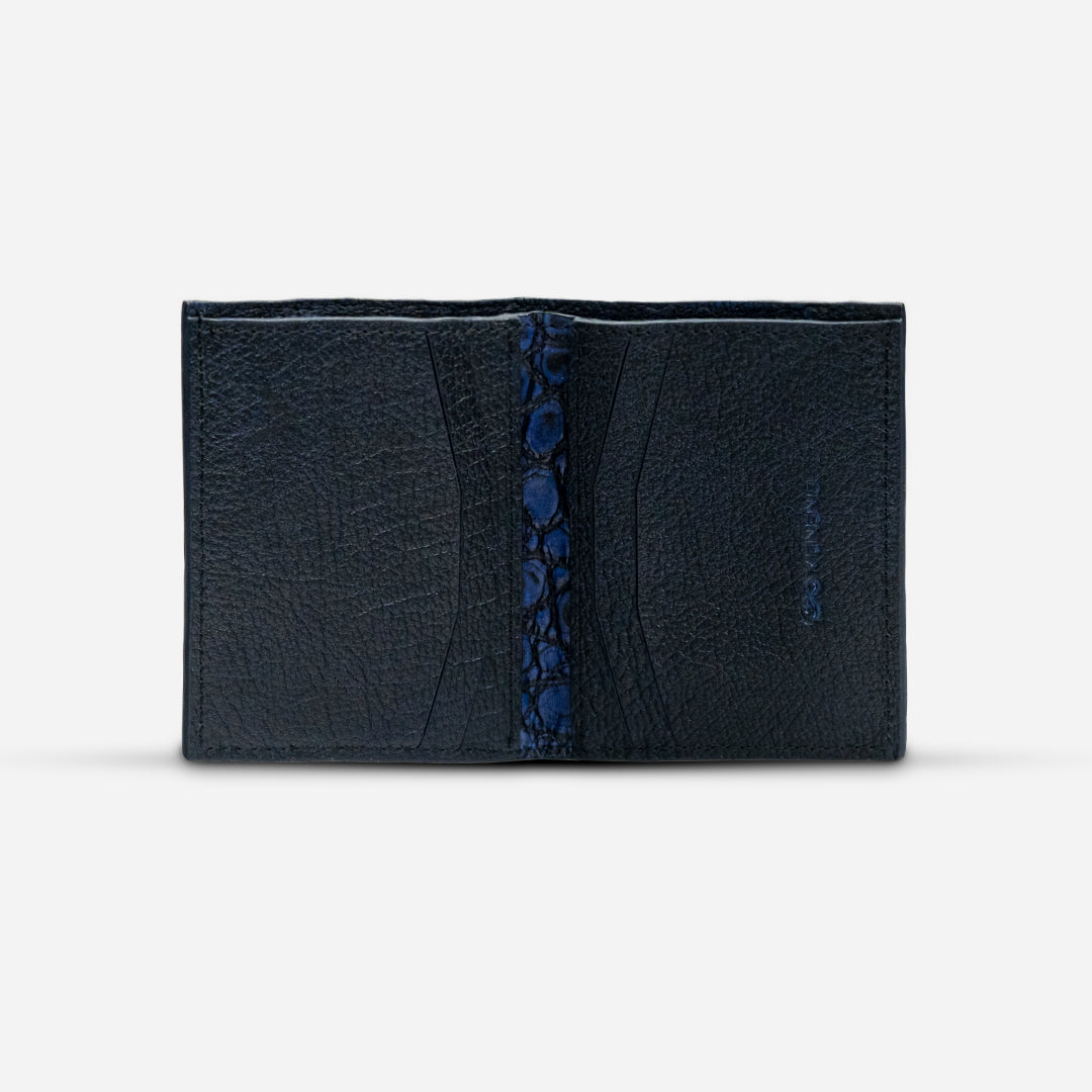 Cartera Compacta "The TIE" Billionaire Croc Vesta Blue