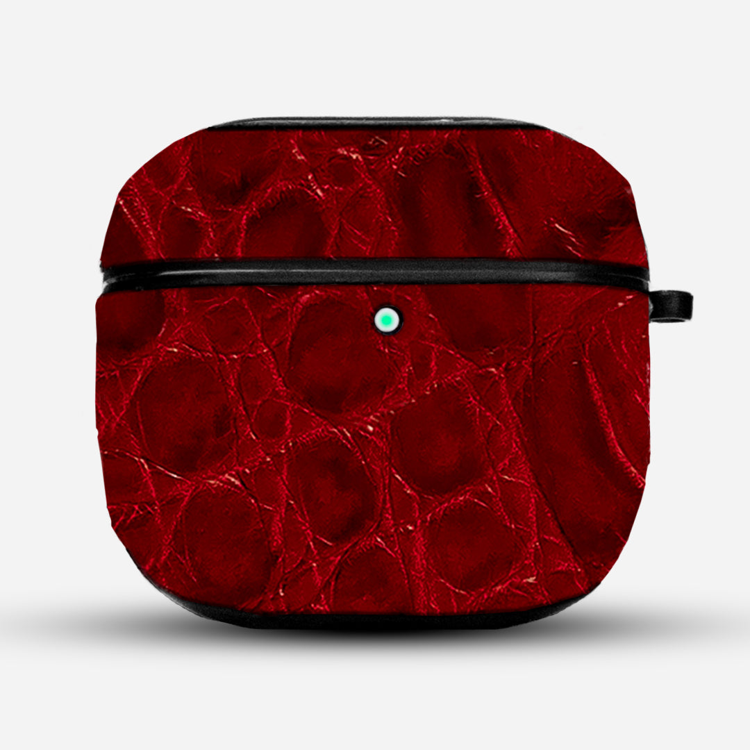 Funda Airpods 4Gen Case - Billionaire Croc Red