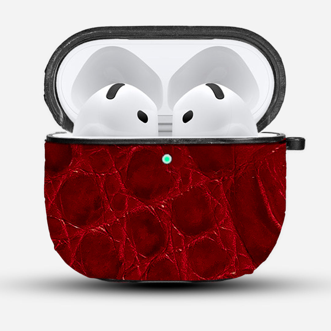 Funda Airpods 4Gen Case - Billionaire Croc Red